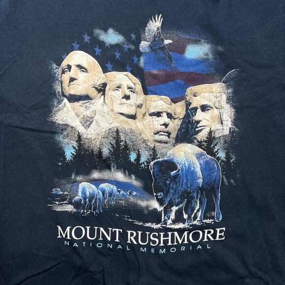 Mount Rushmore Tourist T-Shirt Navy XL - Picture 2 of 7